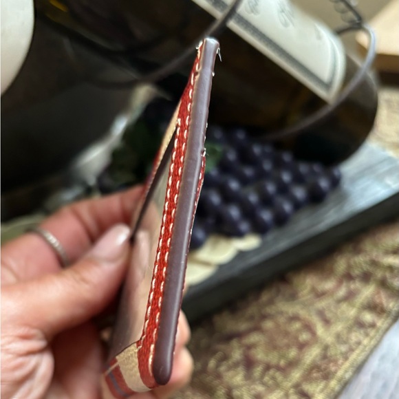 Authentic COACH stripes Coated leather/smooth leather card case/ID - Picture 6 of 6